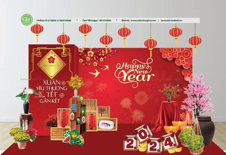 Dịch vụ trang trí Tết ở Hàng Bồ