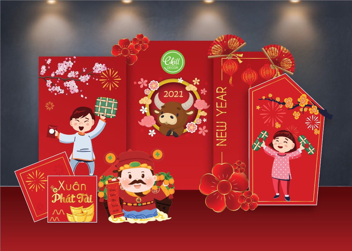 Dịch vụ trang trí Tết ở khu đô thị Khai Sơn City