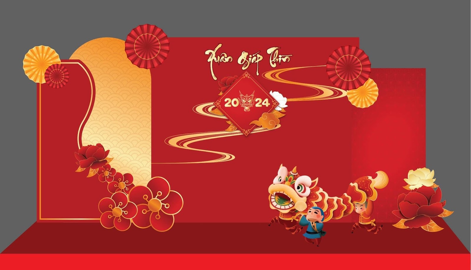 Dịch vụ trang trí Tết ở khu đô thị Ciputra